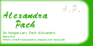 alexandra pach business card